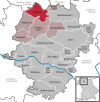Lage der Gemeinde Bundorf im Landkreis Haßberge