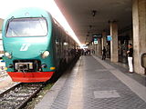 Station yard, view of platform 1 looking towards Naples.