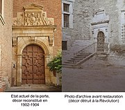 Restauration de la porte du château.