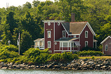 Wes Anderson's Moonrise Kingdom is set on a fictional New England island and was largely filmed in Rhode Island Conanicut Point Light in 2007.jpg