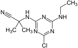 Strukturformel von Cyanazin