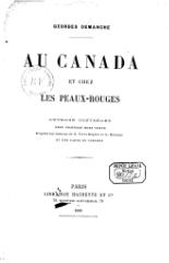 Georges Demanche, Au Canada et chez les Peaux-Rouges, 1890    