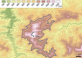 Topographische Karte von Deux Mamelles