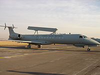 サンタルシア空軍基地にあるエンブラエルEMB-145-SA AEW＆C