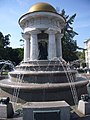 Natalia and Alexander Fountain at Nikitskiy Vorot, built to mark the 200th anniversary of birth of poet Alexander Pushkin, in front of the church where they were married. The fountain was dedicated June 6, 1999.