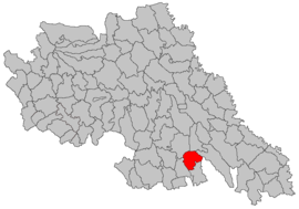 Location in Iași County