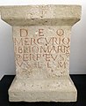 Weihealtar für Merkur, gestiftet von Ibliomarius Perpetus, aus dem Merkurheiligtum in Ziegetsdorf ( Regensburg )