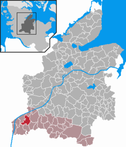 Poziția Hanerau-Hademarschen pe harta districtului Rendsburg-Eckernförde