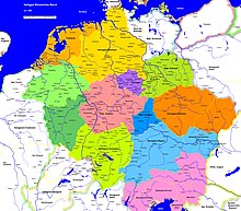 The Holy Roman Empire during the Ottonian dynasty Heiliges Romisches Reich 1000.jpg