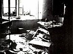 A ransacked house in the Jewish quarter of Hebron House destruction, Hebron 1929.jpg