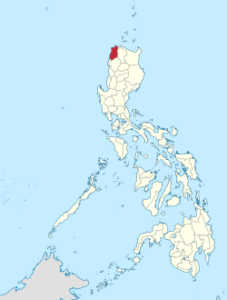 Mapa de Filipinas con Ilocos Norte resaltado