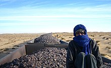 Train carrying iron ore. IronOreMauritaniaSahara2007.jpg