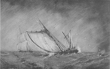 painting (stormy marine scene)