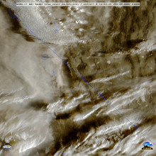 A looping gif of satellite imagery shows a massive puff of smoke punch up over the Sierra Nevada before drifting away to the northeast.