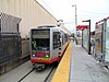 K Ingleside train leaving the platform at Balboa Park station, 2018