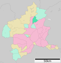 Location of Kawaba in Gunma Prefecture