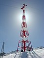 Le pylône du téléphérique glaciaire Kaprun III en Autriche, plus haut pylône de remontée mécanique au monde jusqu'en 2007 avec 113,6 mètres.