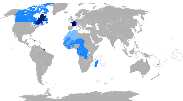 Carte de la Francophonie