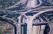 A junction of the Interstate Highway System in California La city hwys.jpg
