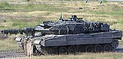 Camouflaged Leopard 2 of the German Army.