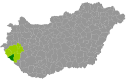 A Letenyei járás elhelyezkedése Magyarországon