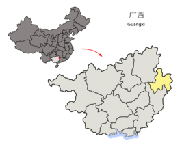 Kaart van Hezhou