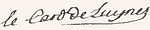 Signature de Paul d'Albert de Luynes