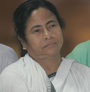 English: Trinamool Congress chief Mamata Baner...