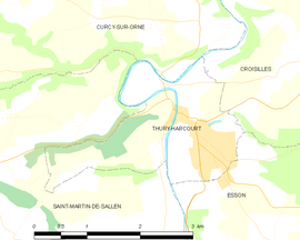 Mapa obce Thury-Harcourt