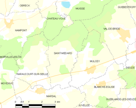 Mapa obce Saint-Médard