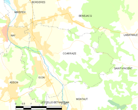 Mapa obce Coarraze