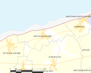 Poziția localității Saint-Aubin-sur-Mer