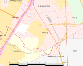 Mapa obce Rungis