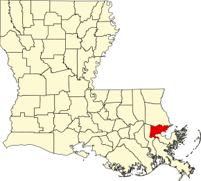 Localizare în statul Louisiana