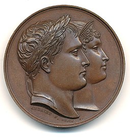 Médaille gravée en 1811 par Jean-Bertrand Andrieu pour commémorer la naissance du roi de Rome.