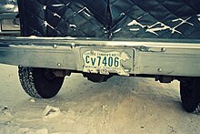 Ex-Northwest territory's car license plate.