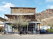 The Oatman Drug Company Building built in 1915 and listed in the NRHP