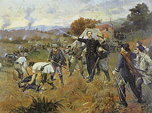 Battle of Fanfa, battle scene in Southern Brazil during the Ragamuffin War Oscar Pereira da Silva - Cena de Batalha no Sul do Brasil.jpg