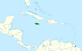 Distribución geográfica del anambé jamaicano.