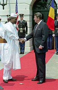 Ronald Reagan with Hissene Habre at the White House President Ronald Reagan with President Hissene Habre of Chad.jpg