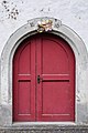 Portal Einsiedlerhaus mit Jahreszahl 1610 und Wappen (wohl Reichswappen & Kloster Einsiedeln)