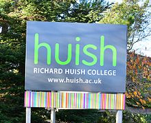 Richard Huish College Front Sign, December 2015.jpg