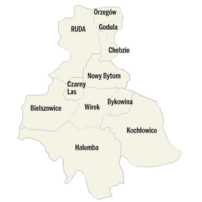 Poziția localității Ruda Śląska