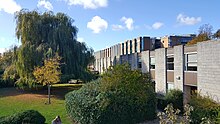 Overlooking the main Library from Rutherford Extension. Rutheford College extension.jpg