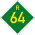 Provinsiale roete R64 shield