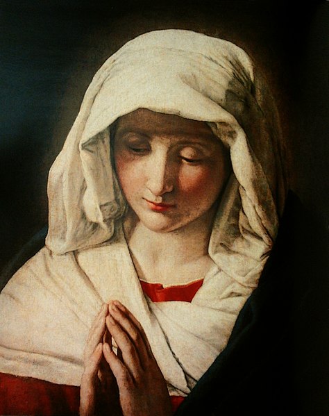 Musée de Wilanow à Varsovie : Toile de Marie en prière de Giovanni Battista Salvi da Sassoferrato.