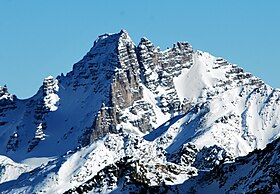 Vue de la face ouest de la Schlicker Seespitze.