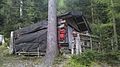 Einfache Hütte in der Nähe des Sattels zum Schwarzbergel