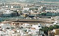 Plaza de toros de la Real Maestranza de Caballería de Sevilla (Seville Bullring) as seen from the cathedral tower.