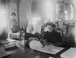 Turn of the century sewing in Detroit.